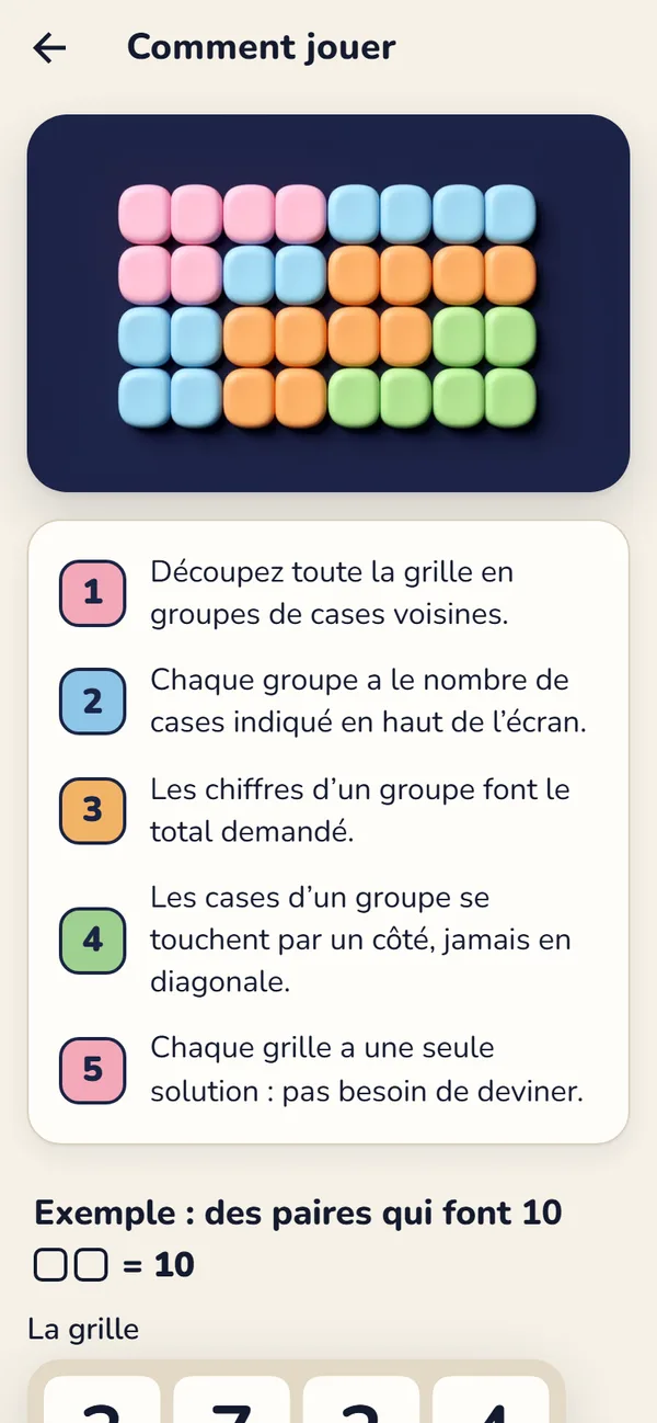 La règle, avec un exemple